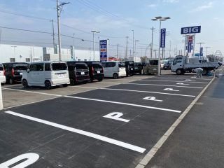 名古屋市　港区　店舗駐車場　新設ライン工事